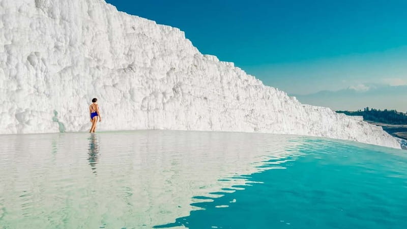 From Kusadası: Pamukkale Day Trip w/Balloon Flight & Lunch - Pamukkale on the ground: travertines and the thermal pools
