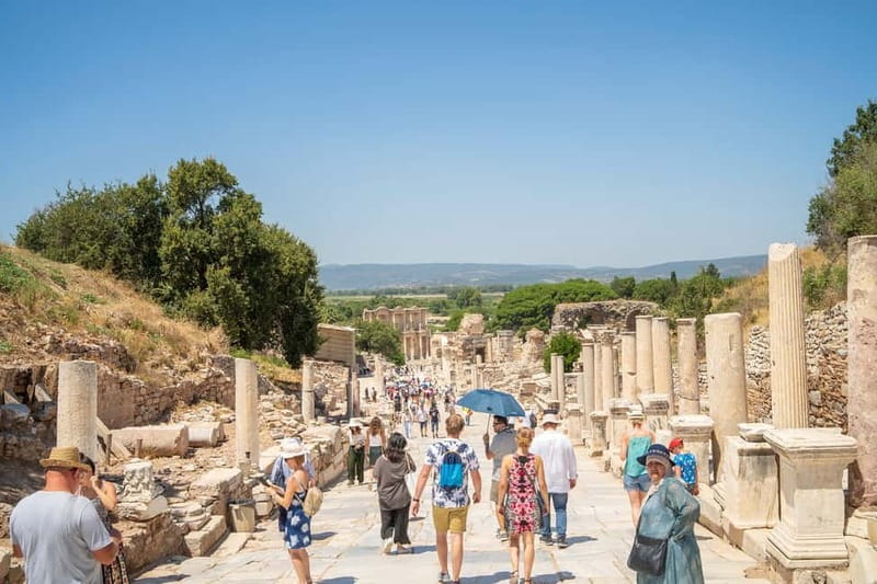 Kusadasi: Ephesus & House of Mary Small Group Tour w/Lunch - Ephesus Ancient City walkthrough: Celsus and the Great Theatre